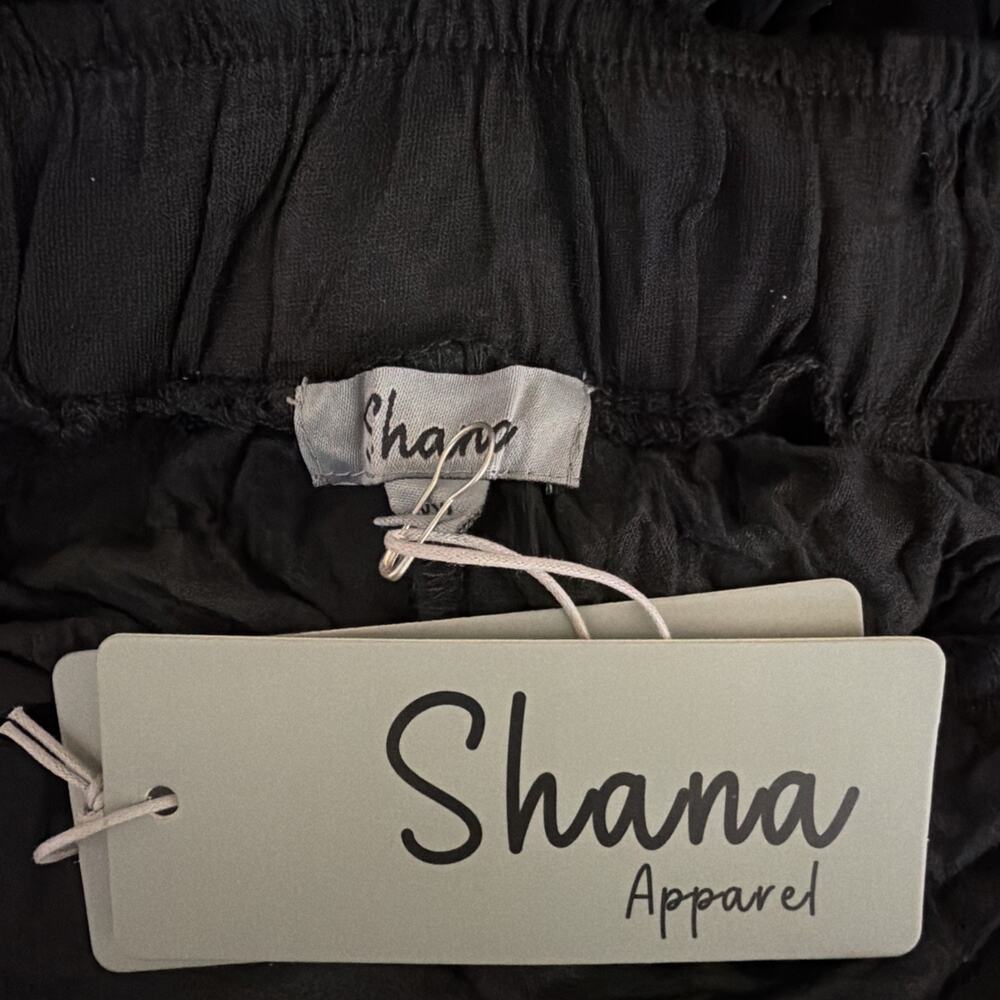 NWT Shana Black Pockets Crinkle Cropped Pants #0897 Size 2X - Picture 6 of 6